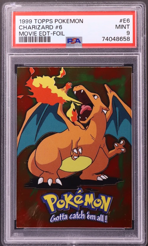 1999 Topps Pokemon the Movie Edt #E6 Charizard #6 Foil