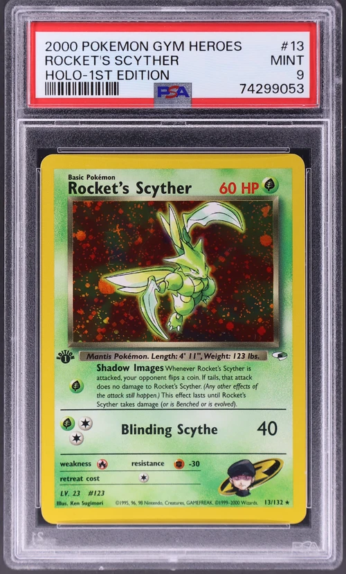 2000 Pokemon Gym Heroes #13 Rocket's Scyther Holo-1st Edition