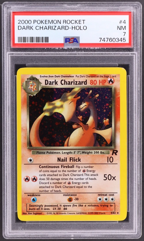 2000 Pokemon Rocket #4 Dark Charizard-Holo