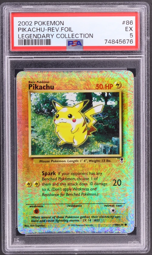 2002 Pokemon Legendary Collection #86 Pikachu-Reverse Foil