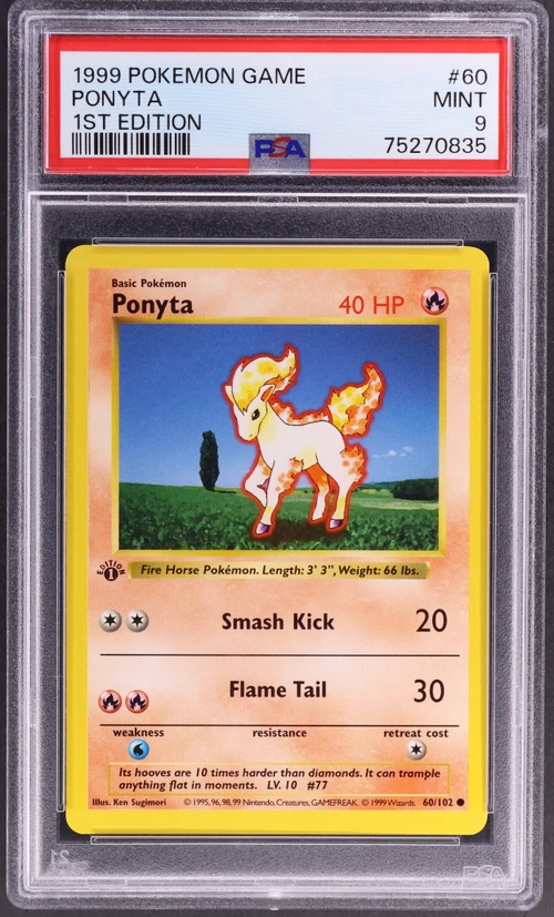 1999 Pokemon Game #60 Ponyta 1st Edition