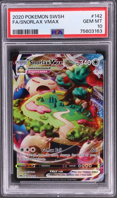 2020 Pokemon Sword & Shield #142 Full Art / Snorlax Vmax