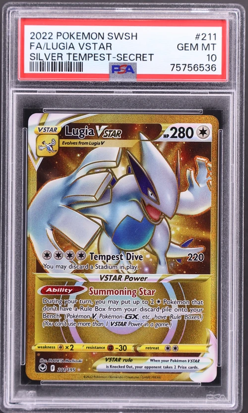 2022 Pokemon Sword & Shield Silver Tempest #211 Full Art / Lugia Vstar Secret