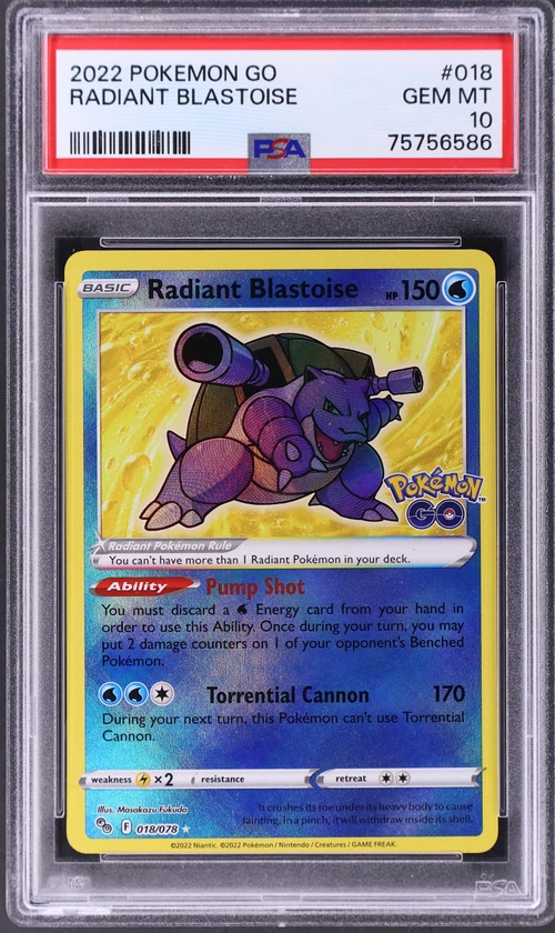 2022 Pokemon Go #018 Radiant Blastoise