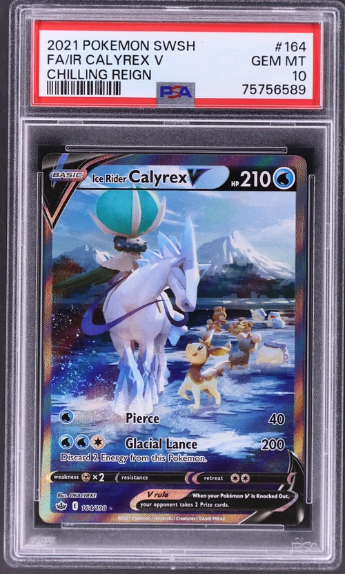 2021 Pokemon Sword & Shield Chilling Reign #164 Full Art / Ice Rider Calyrex V