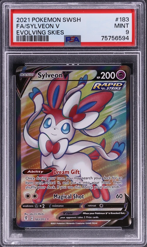 2021 Pokemon Sword & Shield Evolving Skies #183 Full Art / Sylveon V