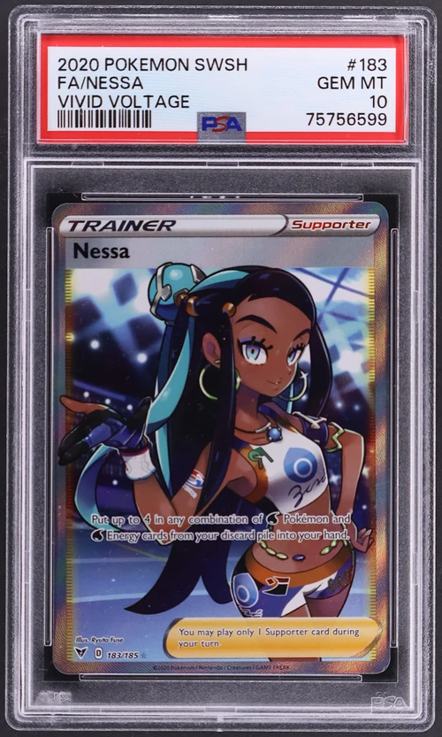 2020 Pokemon Sword & Shield VIVID Voltage #183 Full Art / Nessa