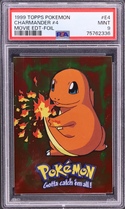 1999 Topps Pokemon the Movie Edt #E4 Charmander #4 Foil