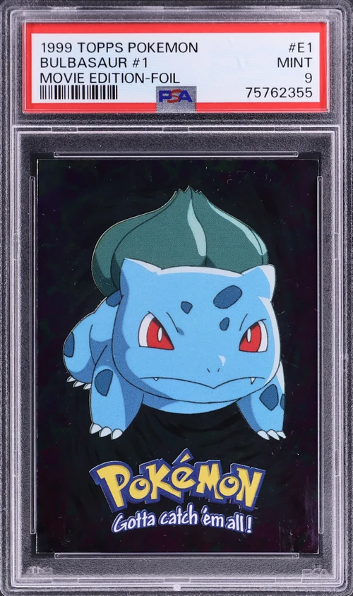 1999 Topps Pokemon the Movie Edt #E1 Bulbasaur #1 Foil