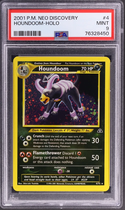 2001 Pokemon Neo Discovery #4 Houndoom-Holo