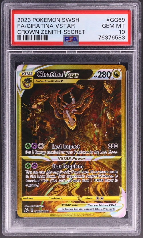 2023 Pokemon Sword and Shield Crown Zenith #GG69 Full Art / Giratina Vstar Secret