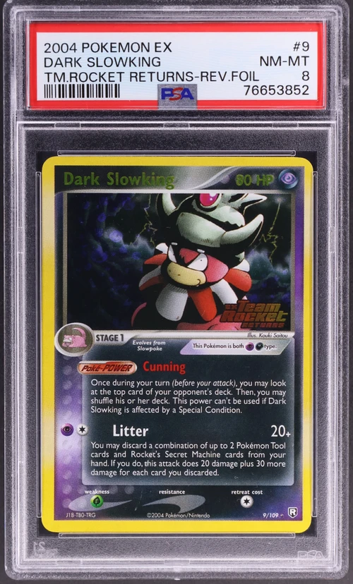 2004 Pokemon Ex Team Rocket Returns #9 Dark Slowking-Reverse Foil