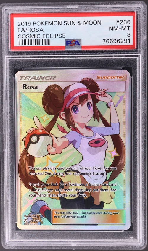 2019 Pokemon Sun & Moon Cosmic Eclipse #236 Full Art / Rosa