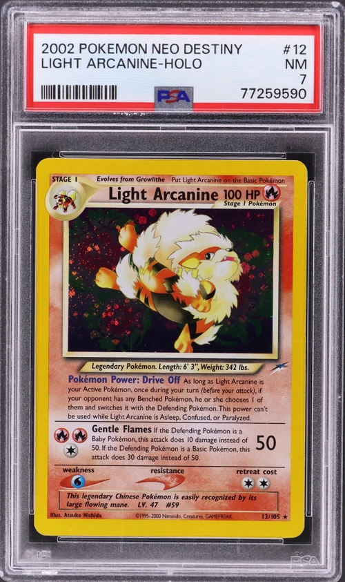 2002 Pokemon Neo Destiny #12 Light Arcanine-Holo