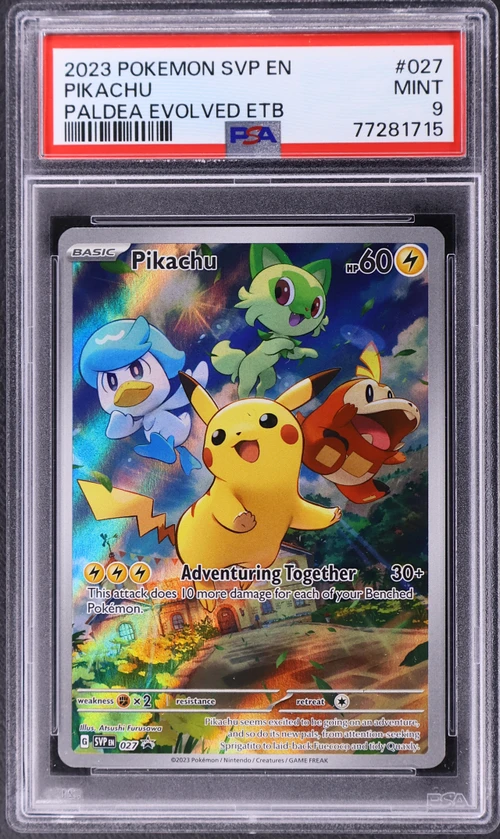 2023 Pokemon Svp En-Sv Black Star Promo #027 Pikachu Paldea Evolved Elite Trainer Box