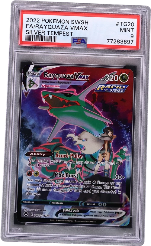 2022 Pokemon Sword & Shield Silver Tempest #TG20 Full Art / Rayquaza Vmax