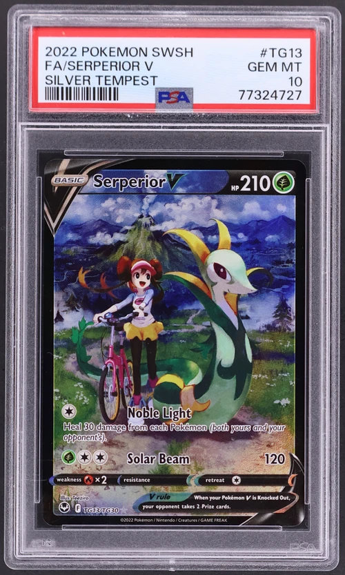 2022 Pokemon Sword & Shield Silver Tempest #TG13 Full Art / Serperior V