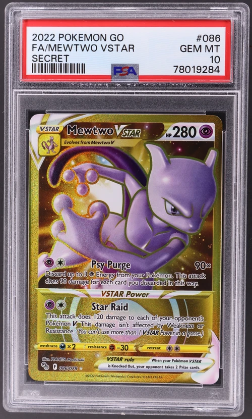 2022 Pokemon Go #086 Full Art / Mewtwo Vstar Secret