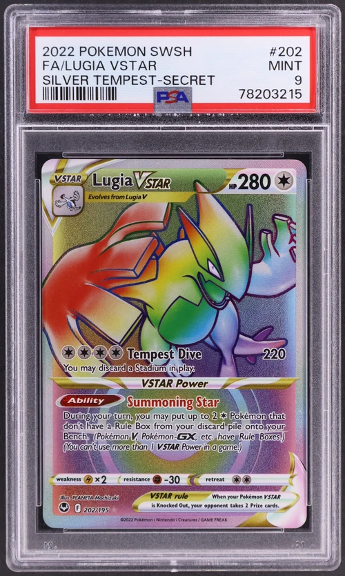 2022 Pokemon Sword & Shield Silver Tempest #202 Full Art / Lugia Vstar Secret