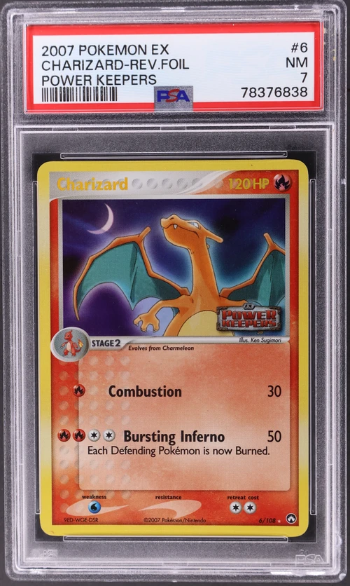 2007 Pokemon Ex Power Keepers #6 Charizard-Reverse Foil
