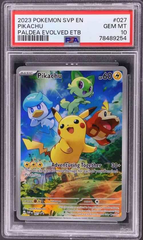 2023 Pokemon Svp En-Sv Black Star Promo #027 Pikachu Paldea Evolved Elite Trainer Box