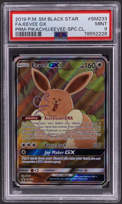 2019 Pokemon Sm Black Star Promo #SM233 Full Art / Eevee Gx Pikachu-Gx & Eevee-Gx Special Collection
