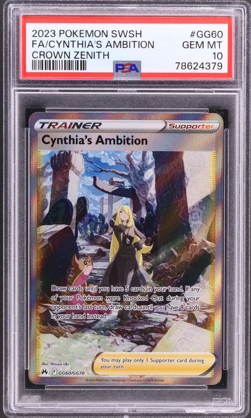 2023 Pokemon Sword and Shield Crown Zenith #GG60 Full Art / Cynthia's Ambition