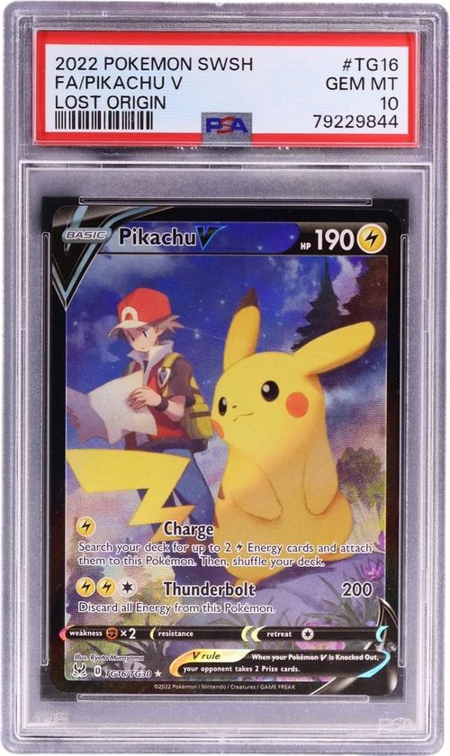 2022 Pokemon Sword & Shield Lost Origin #TG16 Full Art / Pikachu V