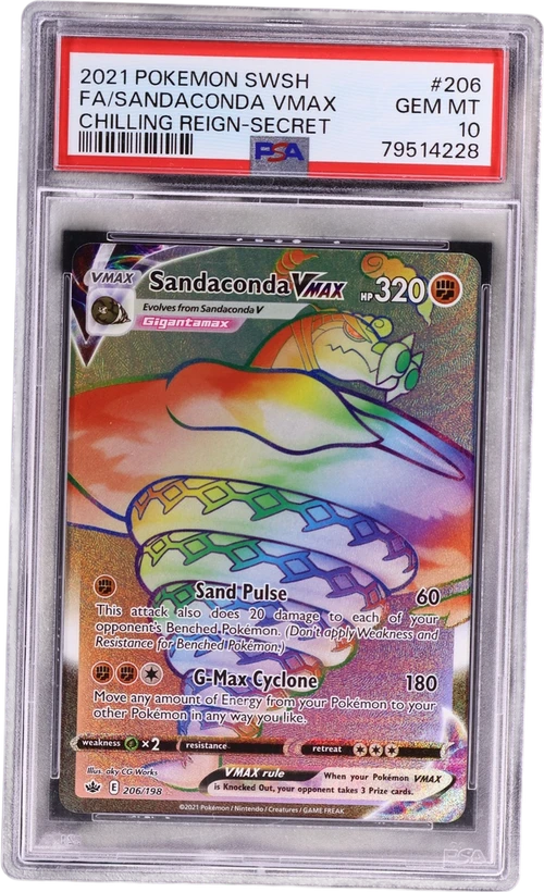 2021 Pokemon Sword & Shield Chilling Reign #206 Full Art / Sandaconda Vmax Secret