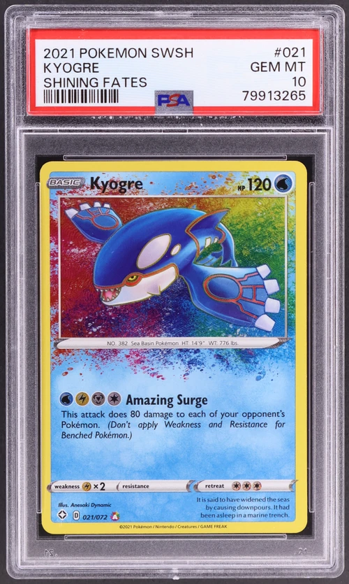 2021 Pokemon Sword & Shield Shining Fates #021 Kyogre