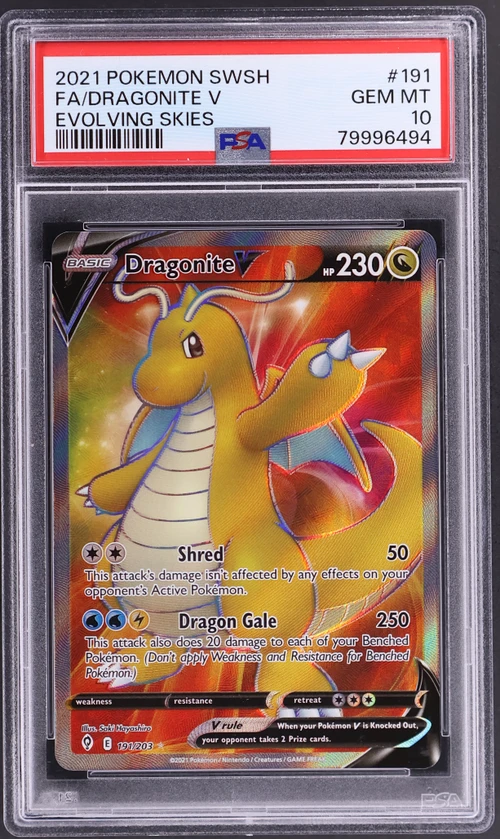 2021 Pokemon Sword & Shield Evolving Skies #191 Full Art / Dragonite V