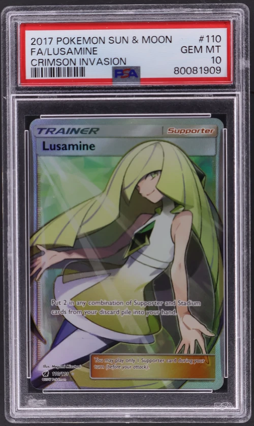 2017 Pokemon Sun & Moon Crimson Invasion #110 Full Art / Lusamine