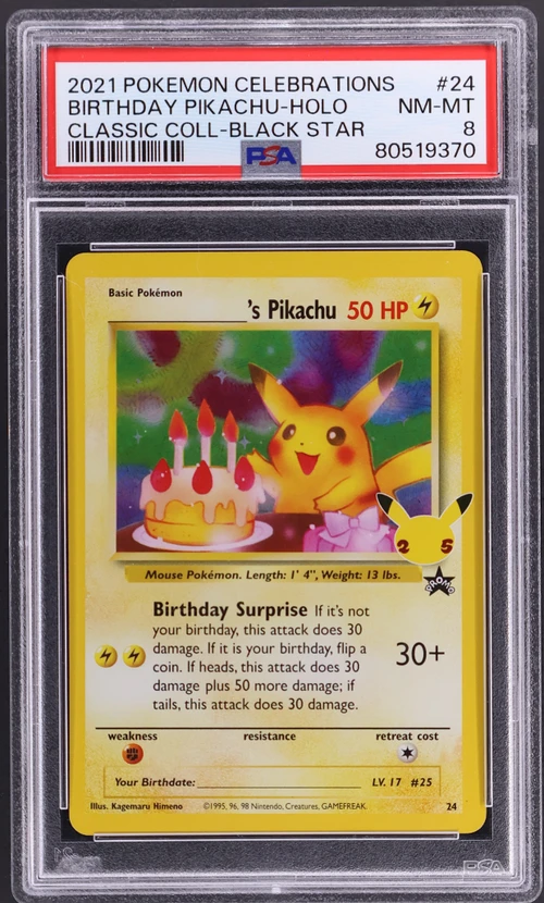 2021 Pokemon Celebrations Classic Collection #24 Birthday Pikachu-Holo