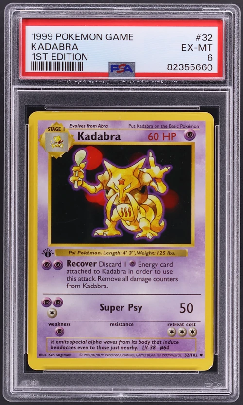1999 Pokemon Game #32 Kadabra 1st Edition