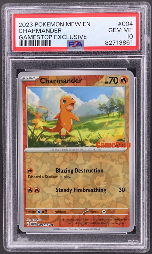 2023 Pokemon Mew En-151 #004 Charmander Gamestop Exclusive