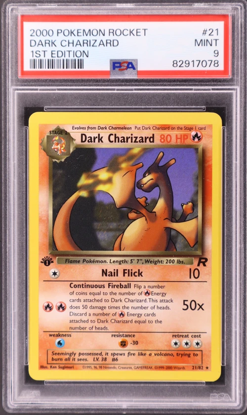 2000 Pokemon Rocket #21 Dark Charizard 1st Edition