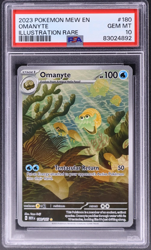 2023 Pokemon Mew En-151 #180 Omanyte Illustration Rare