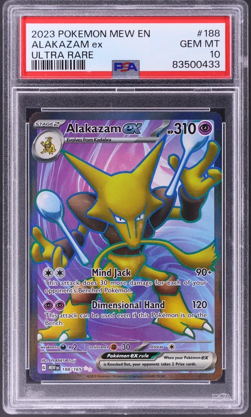 2023 Pokemon Mew En-151 #188 Alakazam Ex Ultra Rare