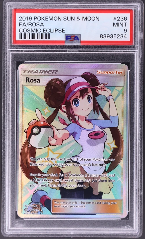 2019 Pokemon Sun & Moon Cosmic Eclipse #236 Full Art / Rosa