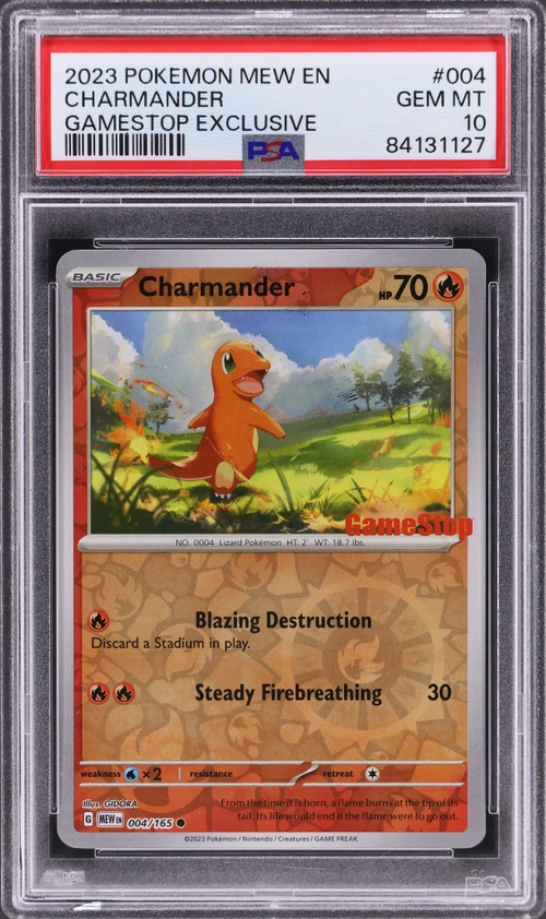 2023 Pokemon Mew En-151 #004 Charmander Gamestop Exclusive