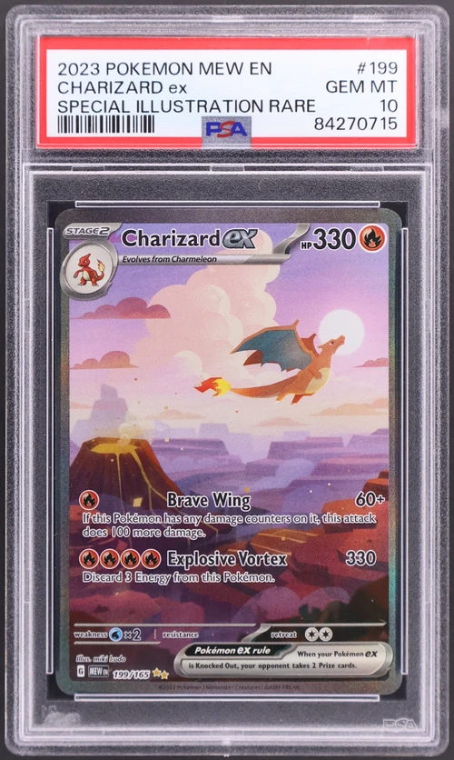 2023 Pokemon Mew En-151 #199 Charizard Ex Special Illustration Rare (PSA 10)
