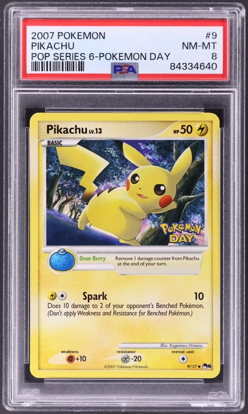 2007 Pokemon Pop Series 6 #9 Pikachu Pokemon Day 2008