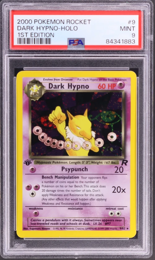 2000 Pokemon Rocket #9 Dark Hypno-Holo 1st Edition