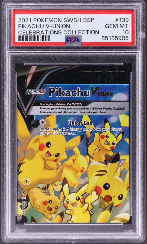 2021 Pokemon Swsh Black Star Promo #139 Pikachu V-Union Celebrations Collection