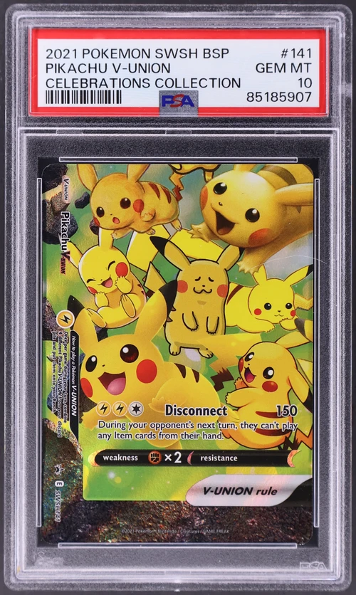 2021 Pokemon Swsh Black Star Promo #141 Pikachu V-Union Celebrations Collection
