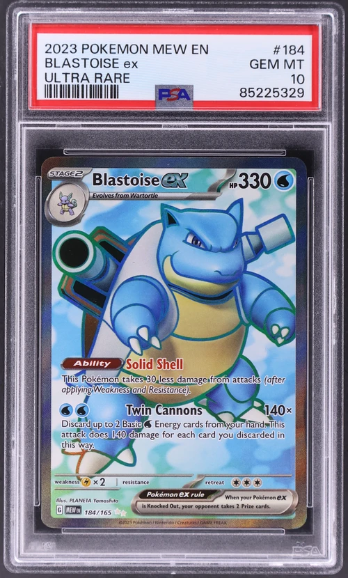 2023 Pokemon Mew En-151 #184 Blastoise Ex Ultra Rare