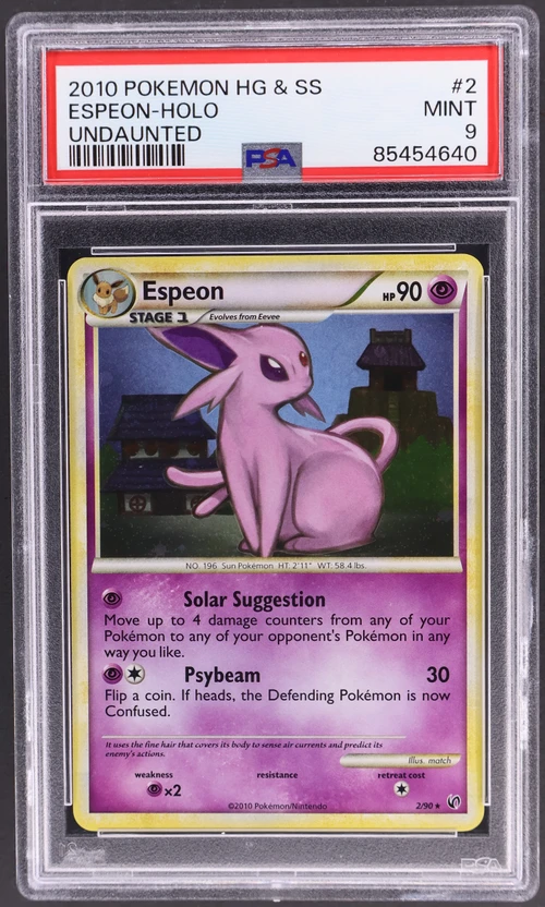 2010 Pokemon Heartgold & Soulsilver Undaunted #2 Espeon-Holo