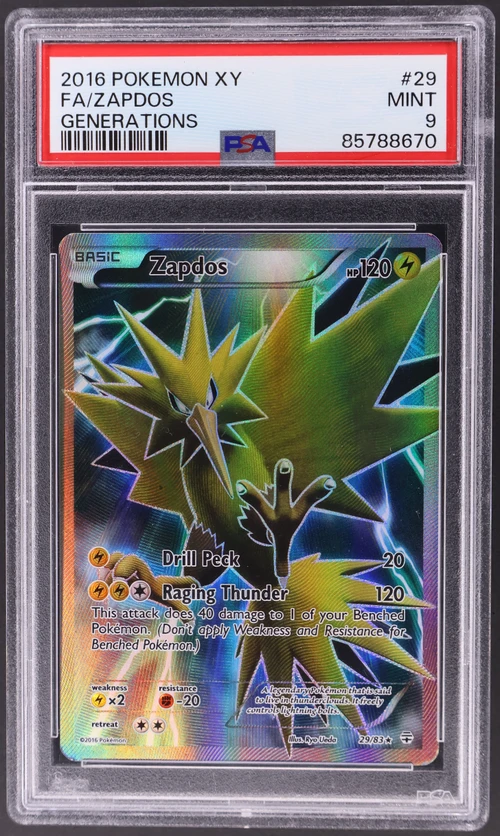 2016 Pokemon Xy Generations #29 Full Art / Zapdos