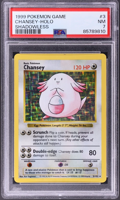 1999 Pokemon Game #3 Chansey-Holo Shadowless