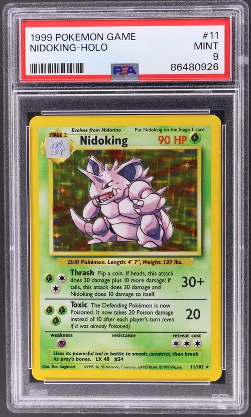 1999 Pokemon Game #11 Nidoking-Holo